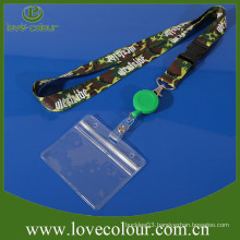 Factory wholesale plastic coach card holder with lanyard